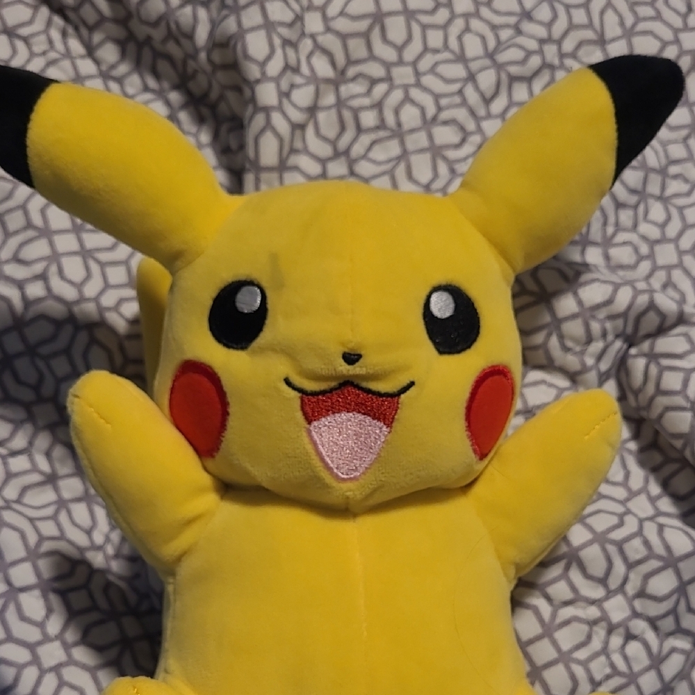Pokemon Pikachu Plush - Yellow and Black